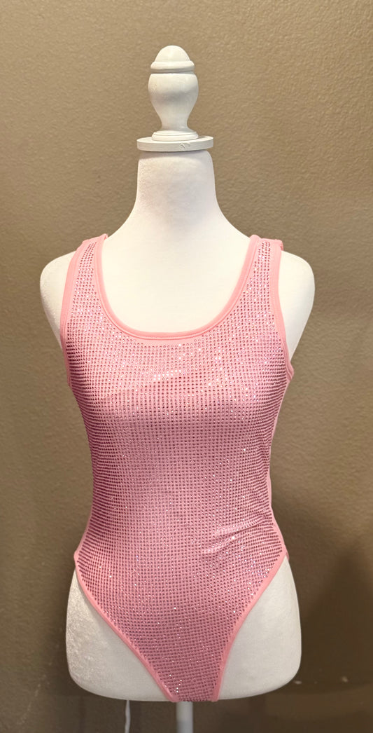 Blusa rosa mech con piedras